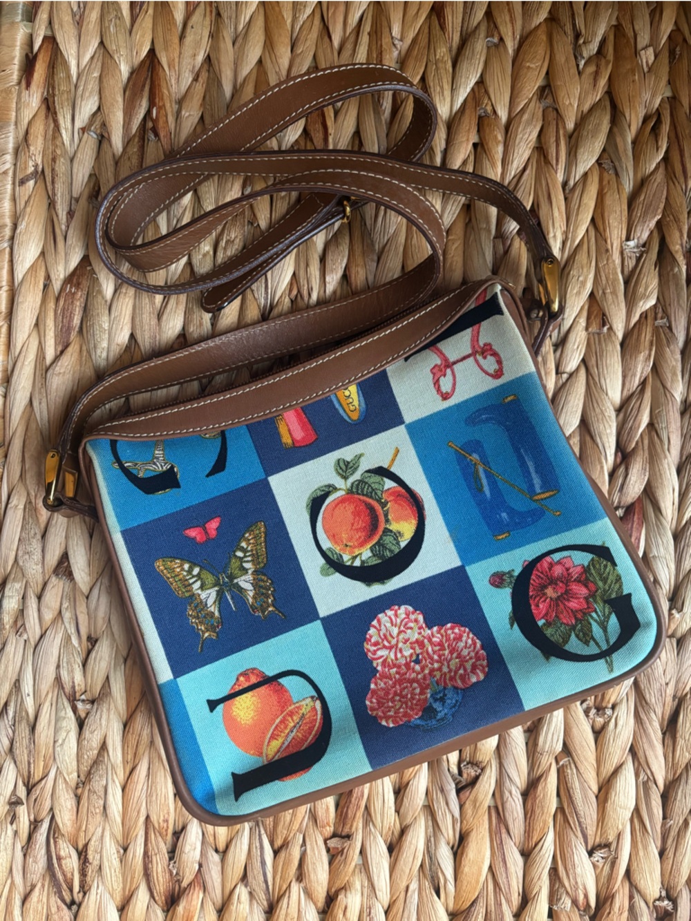 Gucci RARE! Vintage Alphabet Patchwork Crossbody